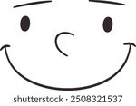 Happy Cartoon Face Vector Illustration
