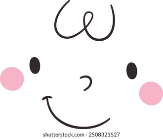 Happy Cartoon Face Vector Illustration