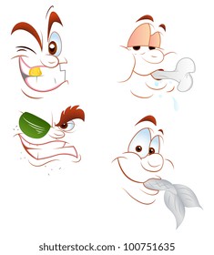 Happy Cartoon Faces
