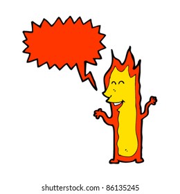 Happy Cartoon Flamme-Charakter
