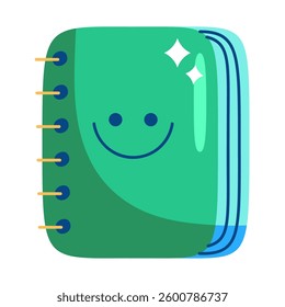 Happy Cartoon Flat Illustration Notebook