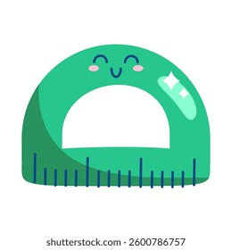 Happy Cartoon Flat Illustration Ruler