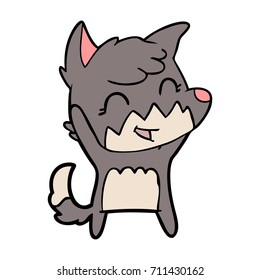 happy cartoon fox