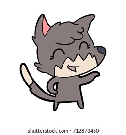 happy cartoon fox