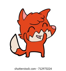 happy cartoon fox