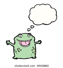 happy cartoon frog