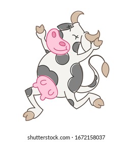 dancing cow emoticon