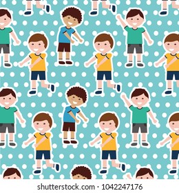 happy cartoon kids background