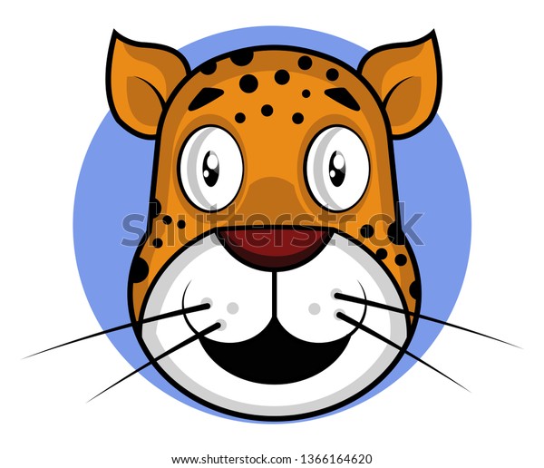 Happy Cartoon Leopard Vector Illustration On: เวกเตอร์สต็อก (ปลอดค่า ...