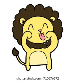 happy cartoon lion