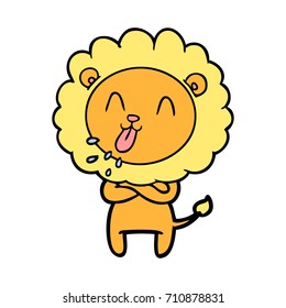 happy cartoon lion