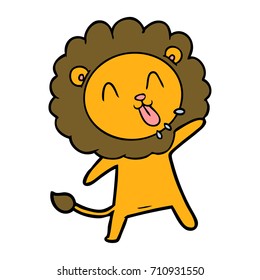 happy cartoon lion