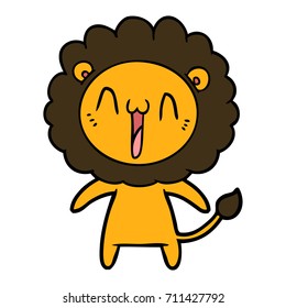 happy cartoon lion