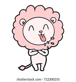 happy cartoon lion