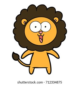 happy cartoon lion