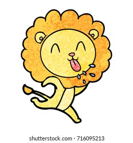 happy cartoon lion