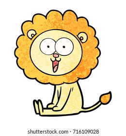 happy cartoon lion