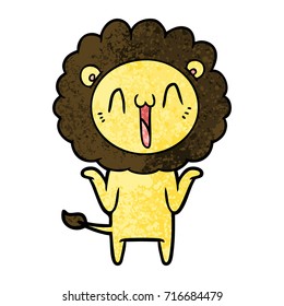 happy cartoon lion