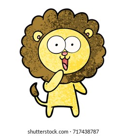 happy cartoon lion