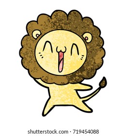 happy cartoon lion
