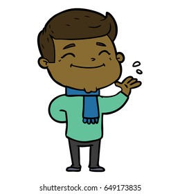 happy cartoon man