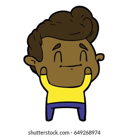 happy cartoon man
