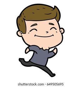 happy cartoon man