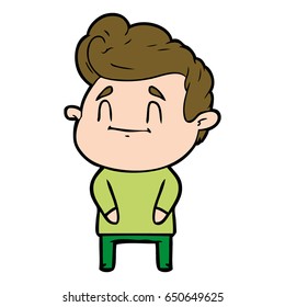 happy cartoon man
