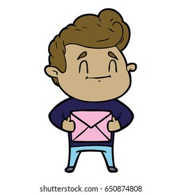 happy cartoon man
