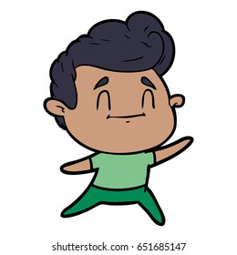 happy cartoon man