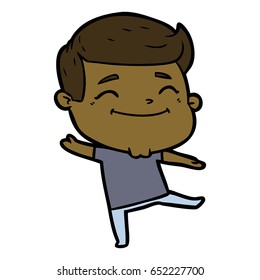 happy cartoon man
