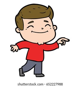 happy cartoon man