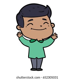 caricaturista feliz
