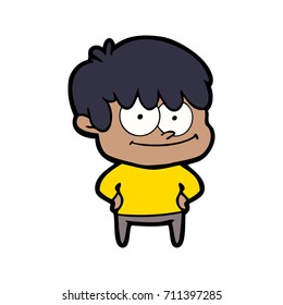 happy cartoon man