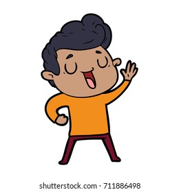 caricaturista feliz