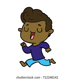 Happy Cartoon Mann