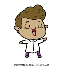 happy cartoon man