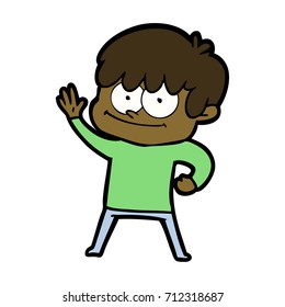 happy cartoon man