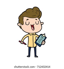 Happy Cartoon Mann