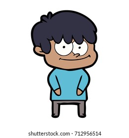 homem de desenhos animados feliz