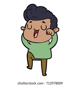 happy cartoon man