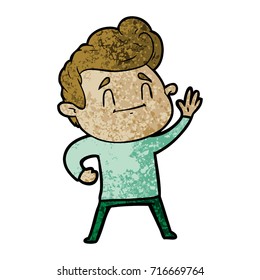 happy cartoon man