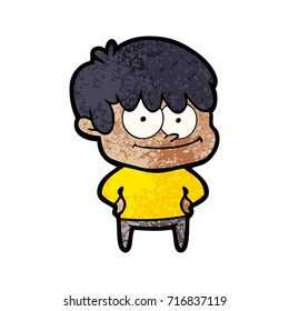 happy cartoon man