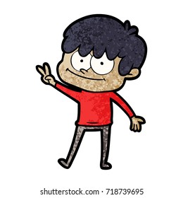 happy cartoon man