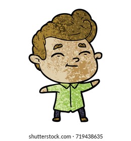 happy cartoon man