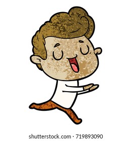happy cartoon man