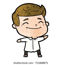 happy cartoon man