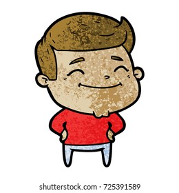 happy cartoon man