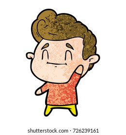happy cartoon man