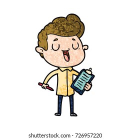happy cartoon man